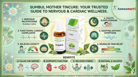 nervous system tonic homeopathy, remedy for hysterical symptoms, homeopathy for asthma and palpitations, natural support for cardiac weakness, homeopathic sedative tonic, Sumbul tincture for stress