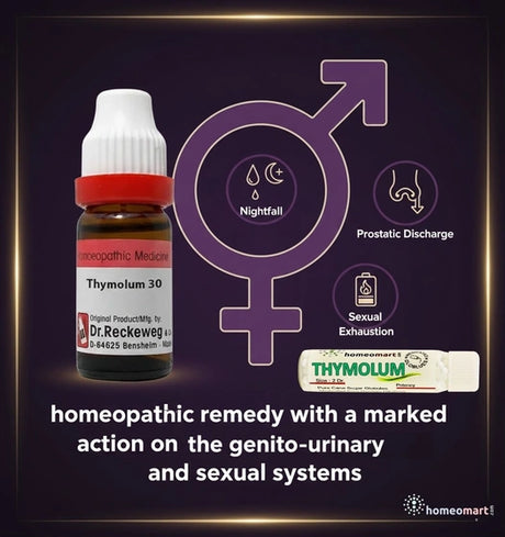 Thymolum Homeopathic Medicine – Relief for Nightfall, Prostatic Discharge & Sexual Exhaustion