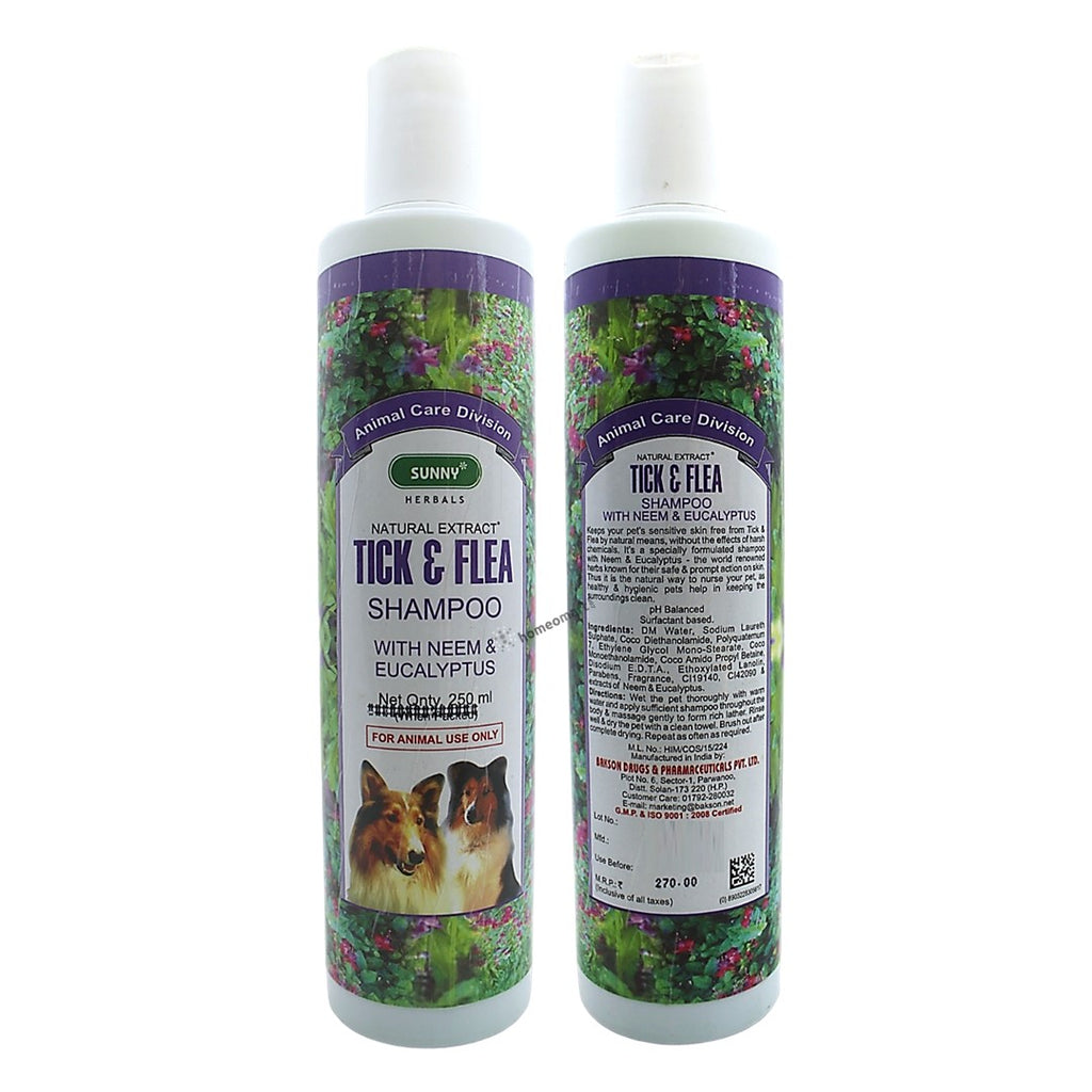 Bakson Tick and Flea Shampoo - Natural Pet Parasite Protection 30% Off