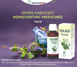 homeopathic medicine for flu cough, cough syrup for throat irritation, Tulasi Vasaka benefits, herbal remedy for bronchial wellness, homeopathic syrup for cold and cough