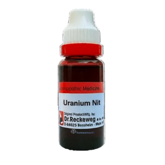 Bottle of Dr. Reckeweg Uranium Nit on a white background