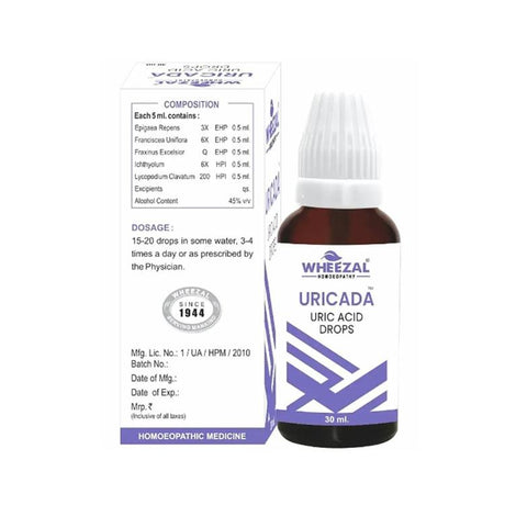 Composition & Dosage of Wheezal Uricada Drops