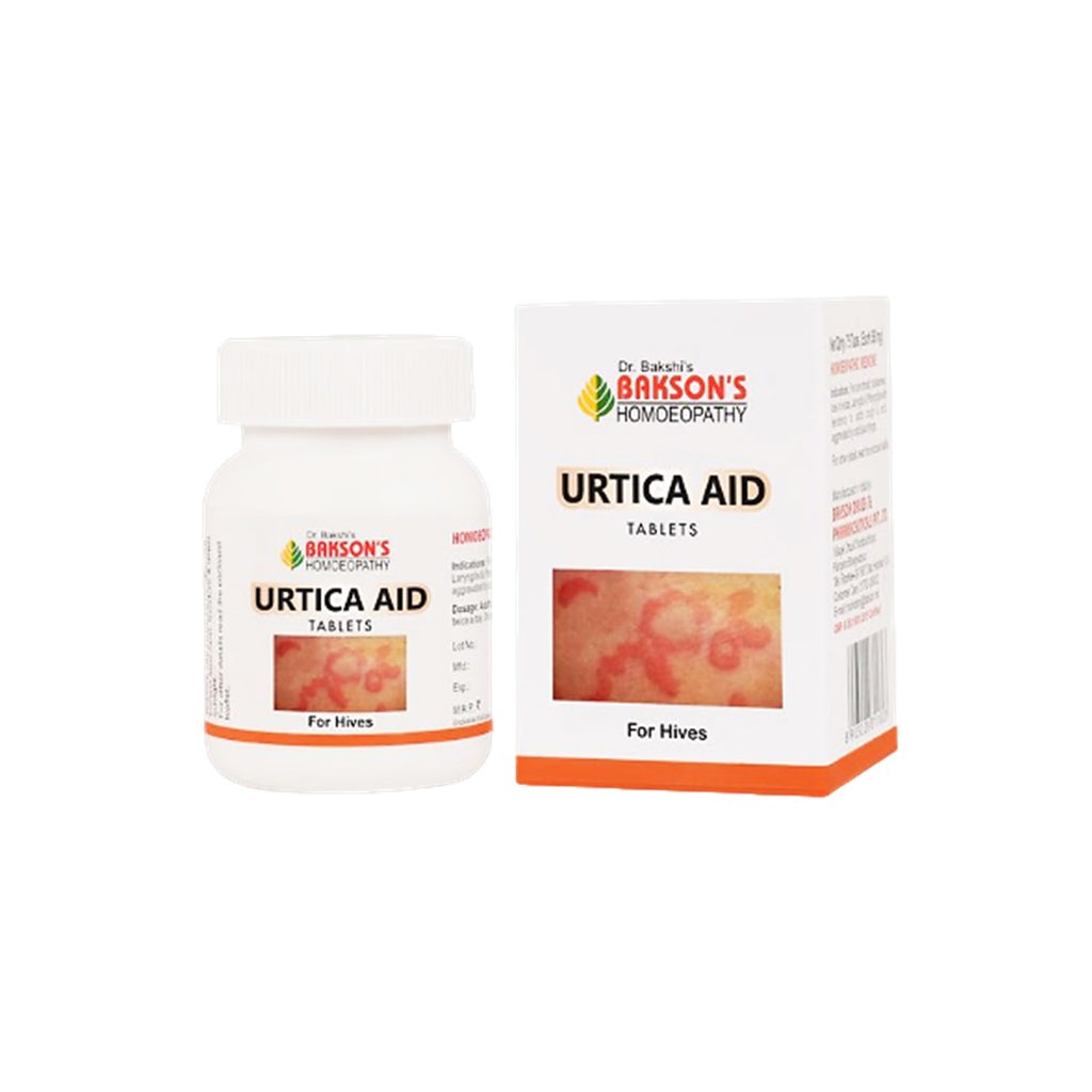 Bakson's Urtica Aid Tablets - Relief for Hives, Itching & Angioedema