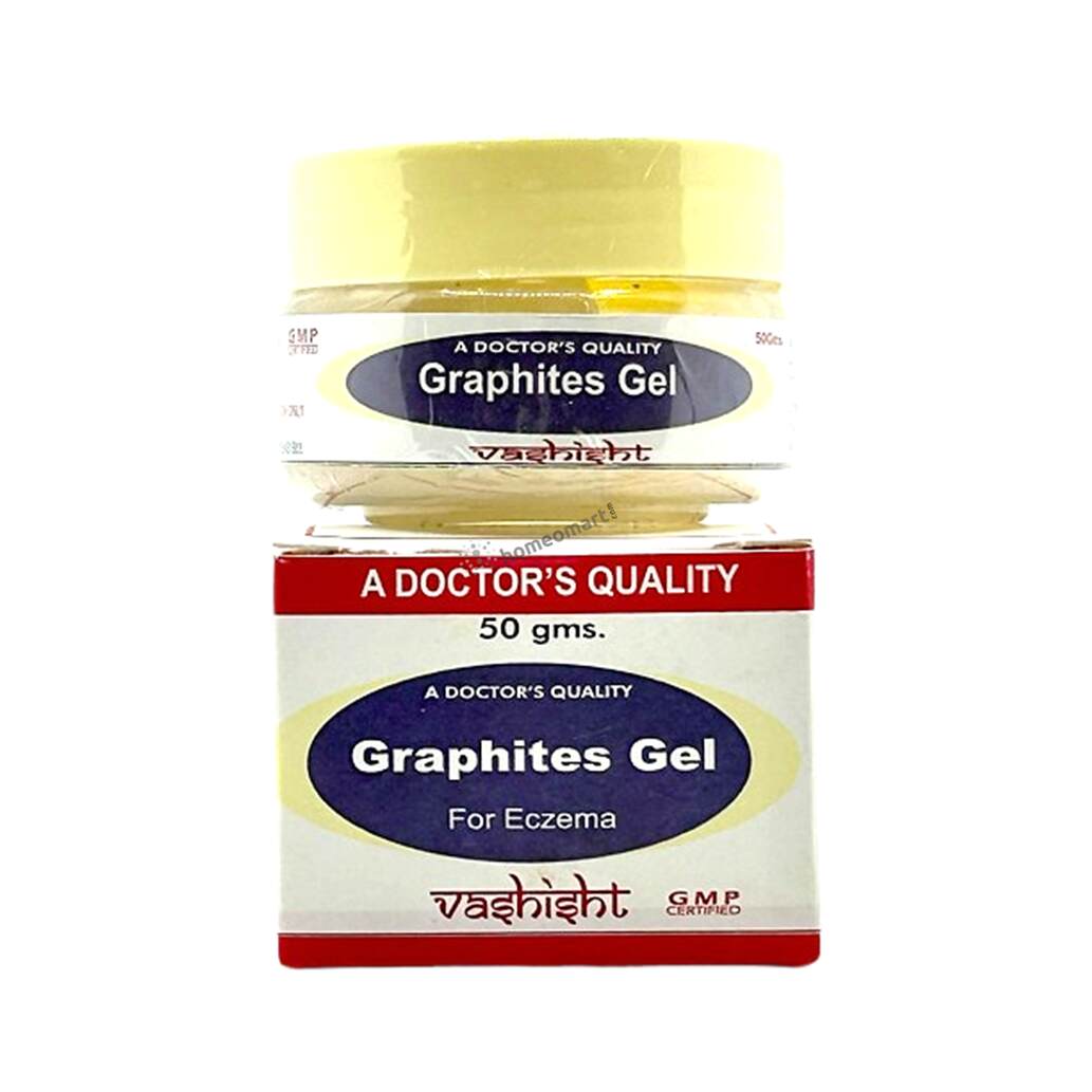 Soothe eczema, heal cracked skin, and restore hydration with Vashisht Graphites Gel – a fast-absorbing homeopathic remedy for healthy, irritation-free skin.