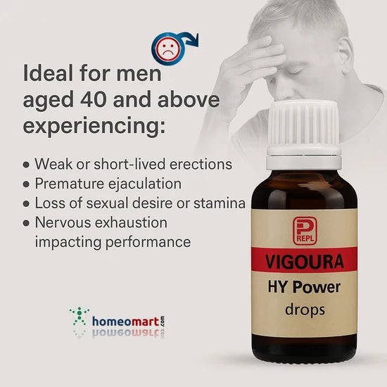 REPL Vigoura HY Power boosts stamina, treats ED & premature ejaculation in men 40+. Natural homeopathy for renewed strength, desire & performance