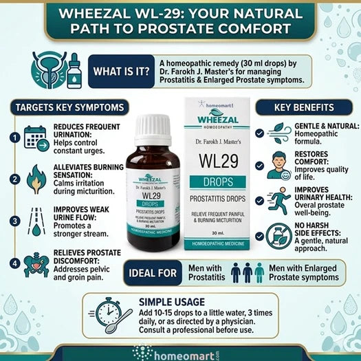 WL29 drops benefits, sabal serrulata prostate, urine flow improvement, homeopathy for men health, nocturia remedy, urinary retention treatment