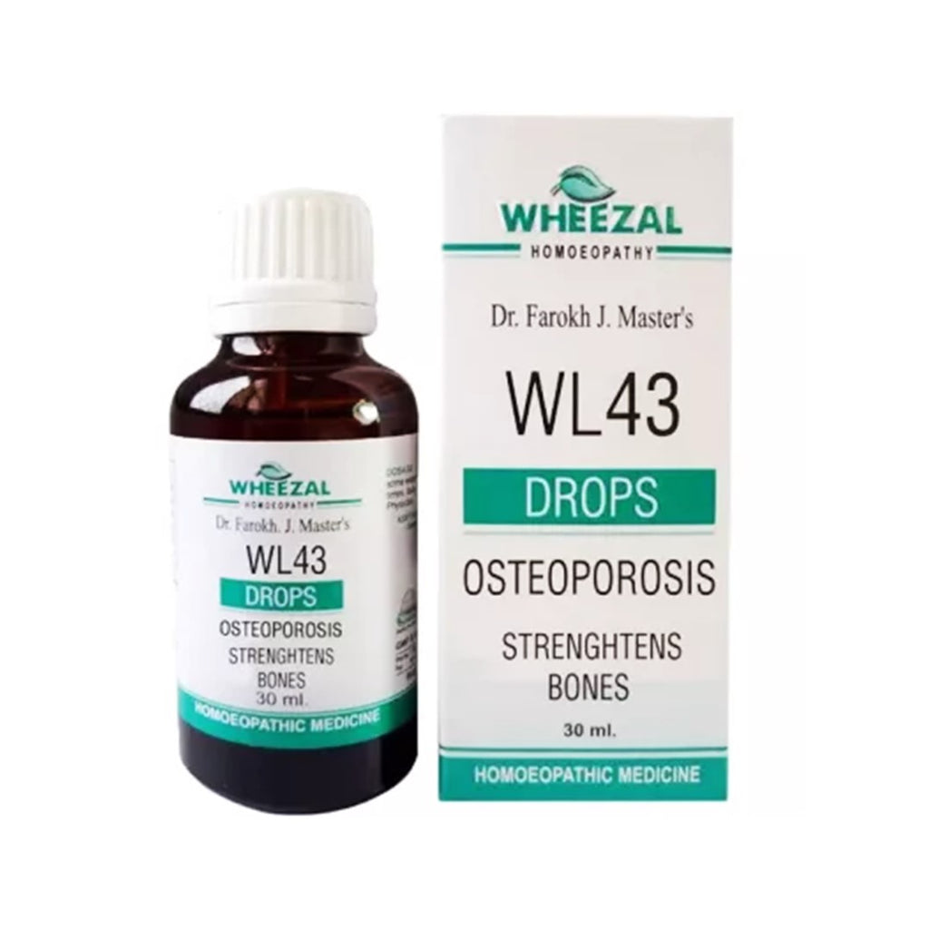 Wheezal WL 43 Osteoporosis homeopathy Drops for Strengthening Bones