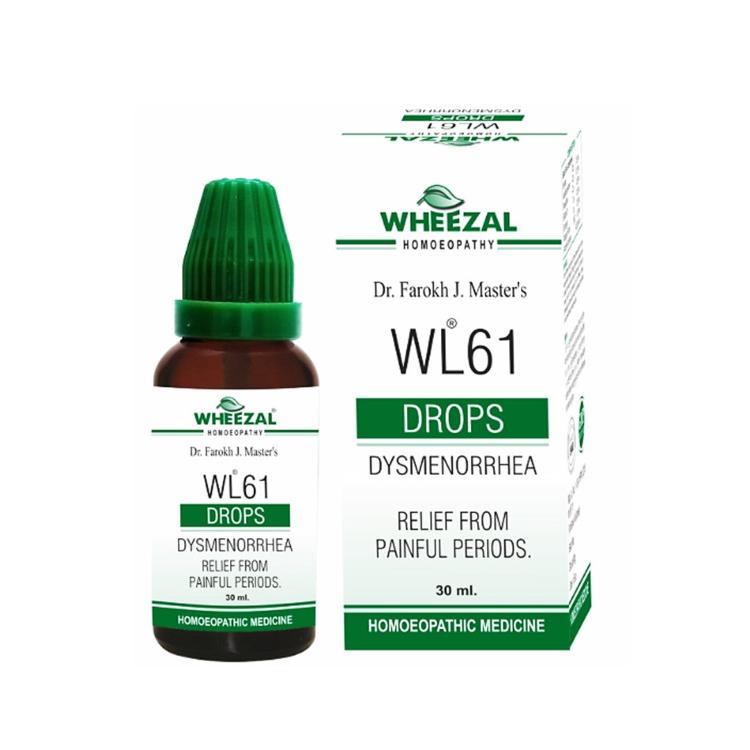 Wheezal WL 61 Drops - Menstrual Pain Relief & Female Reproductive Health Support.
