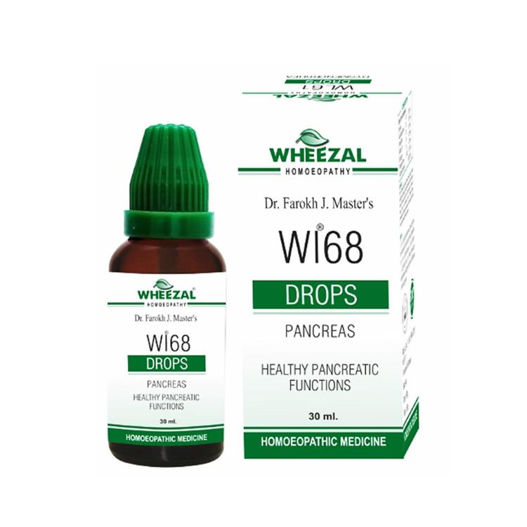 Wheezal WL68 Homeopathic Drops for Pancreatic Health & Digestive Support Remedy