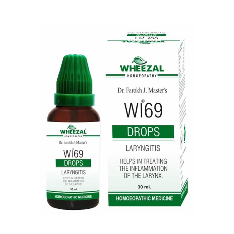 Wheezal WL69 Homeopathic Drops for Larynx Health & Hoarseness Relief