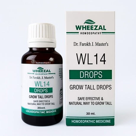 Wheezal WL14 Drops bottle and packaging on a white background