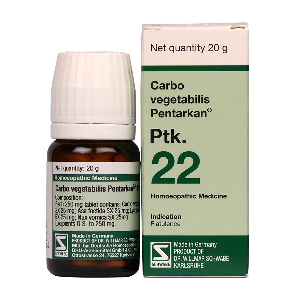 Carbo Vegetablis Ptk. 22, Flatuence due to gas accumalaton in the intestine 