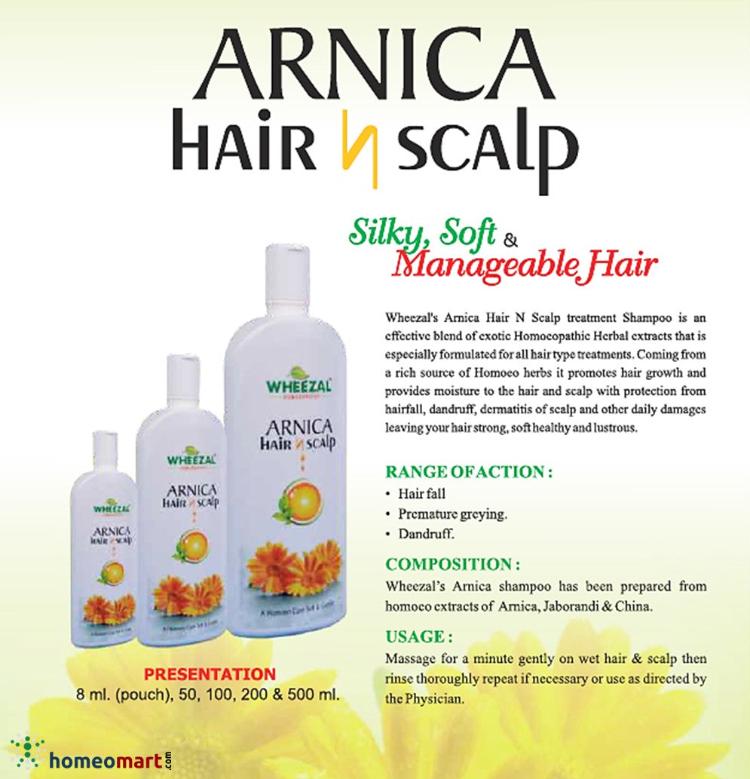 Wheezal Arnica Hair n Scalp Treatment Shampoo for Silky, Manageable Hair