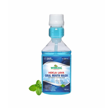Refresh your breath and protect your gums daily with Wheezal Hekla Lava Mouth Wash – a herbal, germ-fighting formula for stronger teeth and a cleaner mouth.