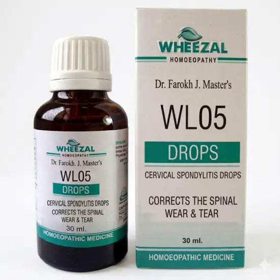 Wheezal WL 5 Homeopathy drops for Cervical Spondylitis, Stiff Neck
