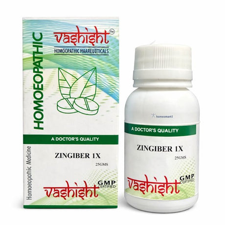 Zingiber 1X, homeopathic digestion tablets, gas and acidity relief, flatulence remedy, menstrual pain homeopathy, dysmenorrhea support, ginger homeopathy, respiratory relief tablets,