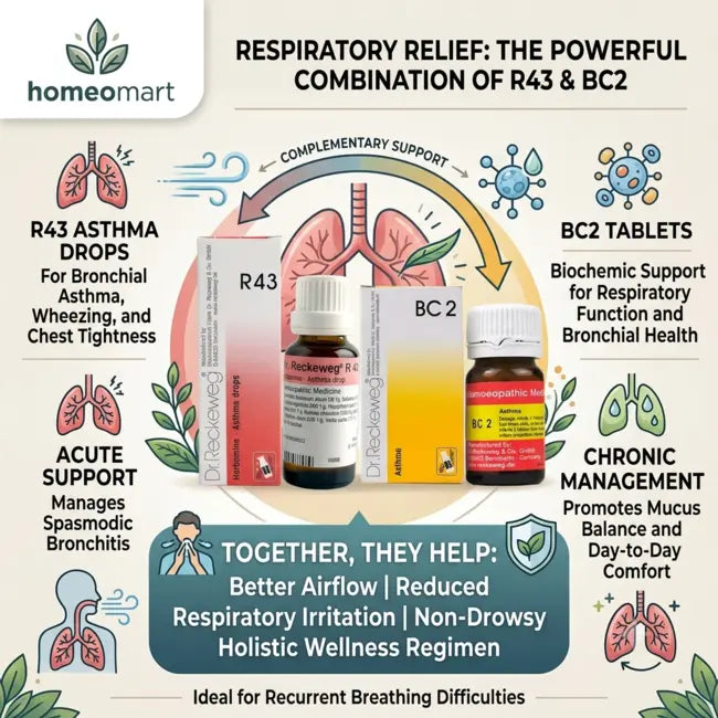 dr reckeweg r43, bc 2 tablets for asthma, asthma drops and tablets combo, homeopathic medicine for wheezing, bronchial asthma treatment, asthma support kit, natural asthma relief, homeopathic remedy for breathlessness, treatment for chest tightness, wheezing relief homeopathy, spastic bronchitis treatment, allergic asthma homeopathy, respiratory support combo, bronchial congestion relief, recurrent asthma management, breathing support homeopathy, chronic bronchitis homeopathic treatment, lung health support