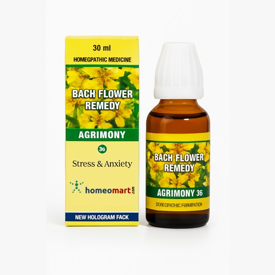 Bach Flower Remedy Agrimony bottle and packaging on a white background