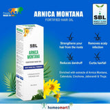 SBL Arnica Fortified Hair Oil combines 5X Arnica with potent herbs to revive roots, reduce dandruff, and restore shine—without greasiness!