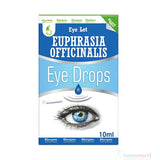 Packaging of Euphrasia Officinalis Eye Drops with an eye illustration on a white background