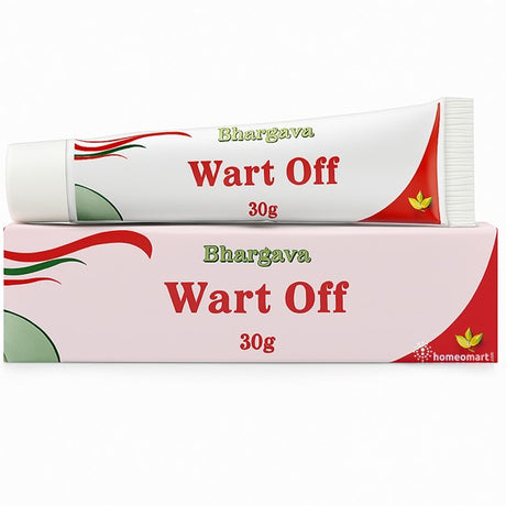 Bhargava Wart Off cream packaging on a white background
