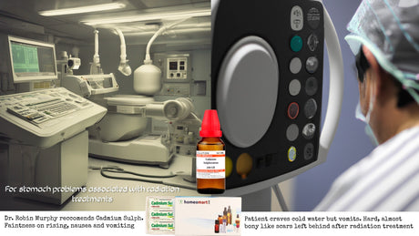 for stomach problem associated with radiation treatment - Cadmium Sulph homeopathic