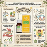 calciokind tablets, schwabe calciokind, calcium absorbing vitamin, calcium metabolism support, kids calcium supplement homeopathy, bone growth children, teeth development kids, calcarea phosphorica tablets