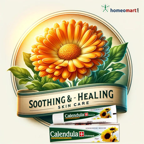 herbal antiseptic ointment, homeopathic skin ointment, calendula for wound healing, cream for itching and irritation, natural remedy for skin wounds, homeopathic cream for ulcers, calendula ointment uses
