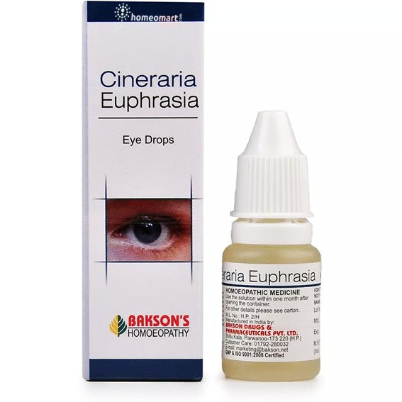 Bakson Cineraria Euphrasia Eye Drops – Natural Relief for Eye Strain, Redness & Cataract Support