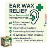 infographic on how to removal ear wax naturally with homeopathy product