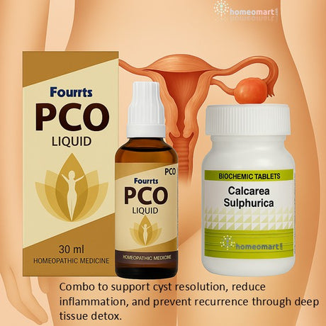 Fourrts PCO Homeopathy drops for Ovarian Cysts, Irregular Menses