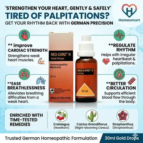 treatment for chest pain and tightness homeopathy, drops for weak heart muscles and fatigue, homeopathy for circulatory disorders and poor blood flow, natural remedy for cardiac dyspnoea and breathlessness, homeopathy for elderly heart weakness and palpitations, remedy for stress induced heart palpitations and nervous heart symptoms