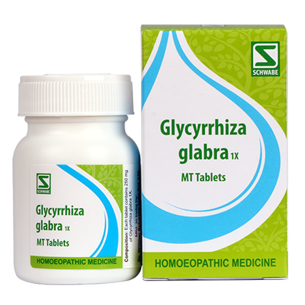 Schwabe Glycyrrhiza glabra 1x Tablets for Cough, Sore Throat, Bronchitis