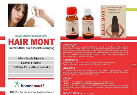 Lords Hair Mont Liquid for hair fall and grey hair treatment