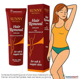 Bakson Sunny Hair Removal Cream – Gentle, Pain-Free Hair Removal with Aloe Vera & Calendula