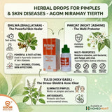 acne control herbal drops, tulsi drops for skin, natural skin infection remedy, anti acne herbal medicine, ayurvedic skin drops for glowing skin