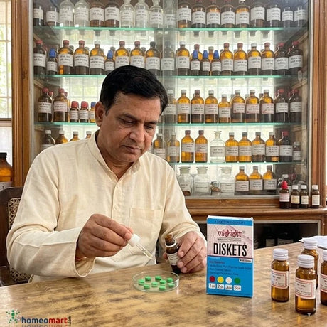 homeopath dispensing medicines