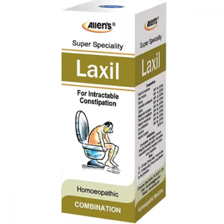 Allen Laxil Drops, Allen Laxil 30ml, Laxil Drops for constipation, homeopathic constipation drops, homeopathy for constipation, homeopathic constipation remedy, constipation relief drops, Allen homeopathic medicine, Allen Laxil homeopathy, homeopathic digestive drops, constipation homeopathic medicine