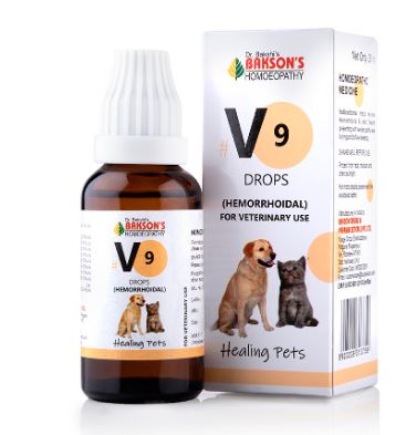 Bakson V09 Hemorrhoidal Drops, Bakson's V09 Veterinary Drops, Bakson Hemorrhoidal Veterinary Drops, veterinary hemorrhoid drops, homeopathic hemorrhoid drops for animals, veterinary anal fissure drops, homeopathic anal fissure support, animal hemorrhoid support, veterinary rectal support, Bakson V09 30ml, Bakson veterinary medicine, hemorrhoid drops for pets