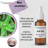 Aloe Soc natural relief for external hemorrhoids, homeopathy for pelvic fullness due to piles