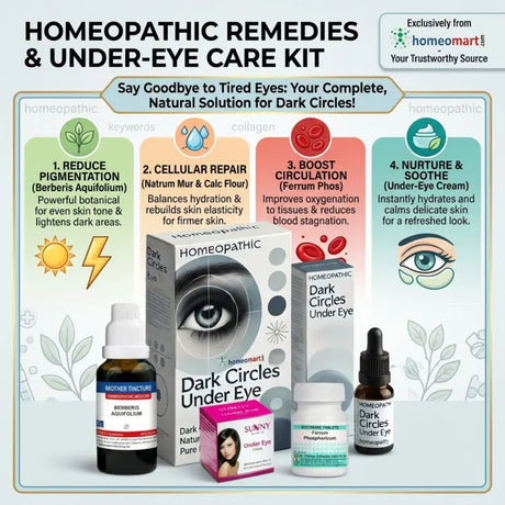dark circles, under eye, under eye care, eye pigmentation, dark pigmentation, eye cream, under eye cream, dark circle remedy, homeopathy, homeopathic remedies, Berberis Aquifolium, Natrum Mur, Calc Flour, Ferrum Phos, pigmentation care, puffiness, eye skincare, under eye patches, skin care