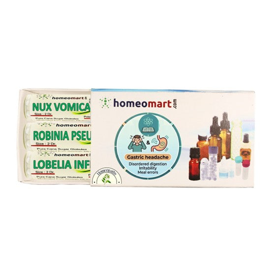 gastric headache homeopathy combo, gastric headache remedy, homeopathic medicine for gastric headache, acidity headache treatment, indigestion headache remedy, nux vomica for gastric headache, robinia pseudacacia acidity headache, lobelia inflata nausea headache,