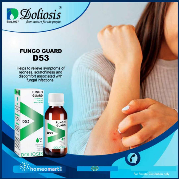Doliosis D53 Fungo Guard drops, Homeopathy anti Fungal Medicine Homeomart