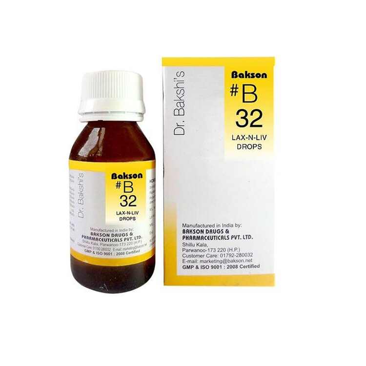 Dr.Bakshi 32 Lax n Liv homeopathy drops for constipation