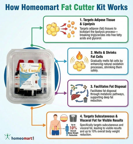 Homeomart body Fat Cutter Kit infographic explaining its working mechanism