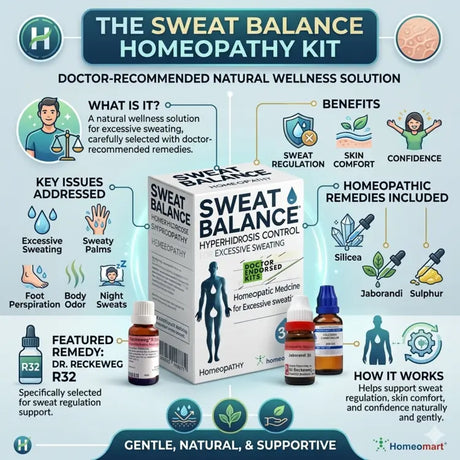 homeopathic remedy for body odor, natural sweat reduction remedies, homeopathic medicine for night sweats, sweaty feet homeopathy, menopause sweating homeopathy, anti sweating homeopathy kit, natural hyperhidrosis support, homeopathic sweat balance remedies