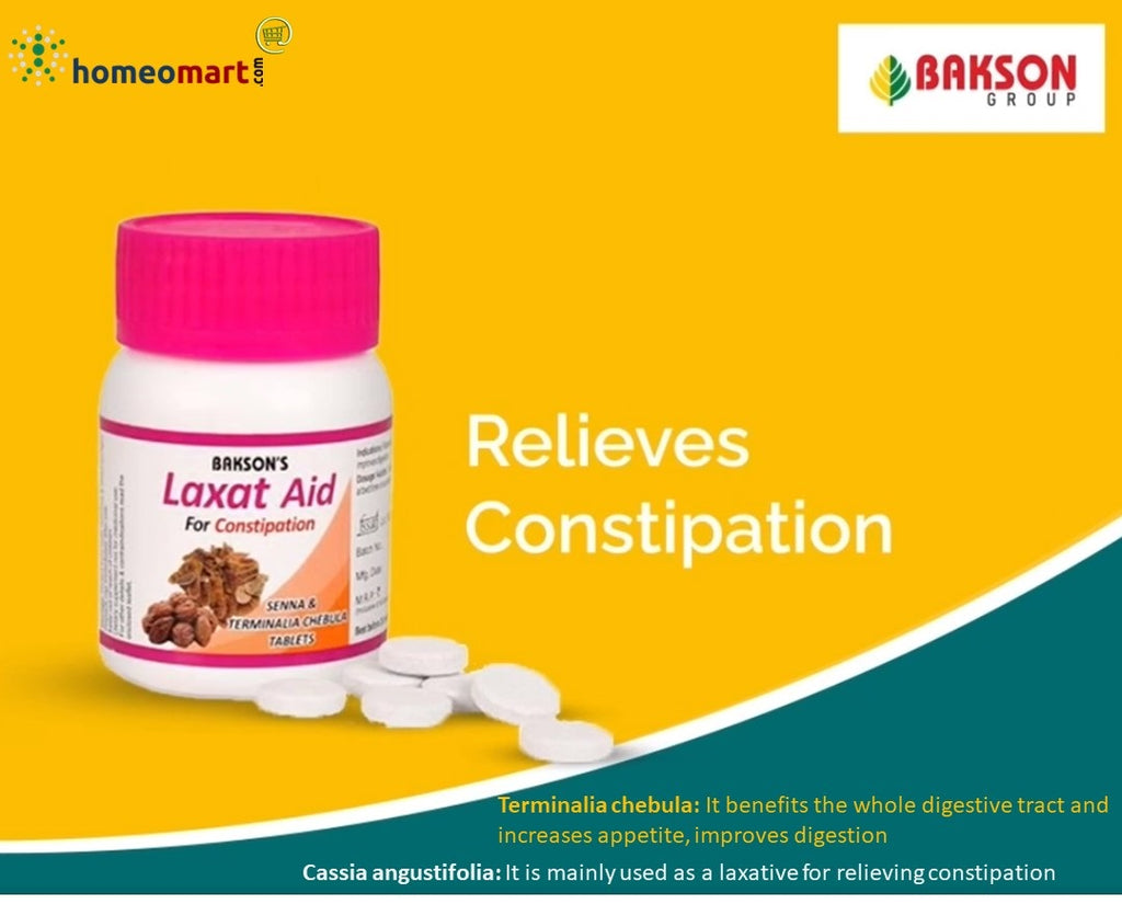 Laxative Tablets in homeopathy Bakson Laxat aid