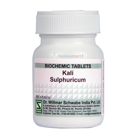 kali sulphuricum tablets, biochemic kali sulphuricum, kali sulph 3x, kali sulph 6x, kali sulph 12x, kali sulph 30x, kali sulph 200x, potassium sulphate homeopathy, tissue salt tablets, biochemic tissue salts, homeopathic medicine for eczema, dandruff homeopathy, yellow mucus remedy, chronic catarrh remedy, buy kali sulphuricum tablets online