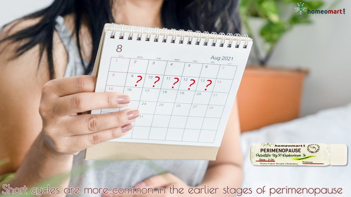 Perimenopause treatment in homeopathy, women's hormone balance support, perimenopause natural treatment, homeopathic pills for menopause transition