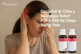 R70 helps relieve neuralgic pain and inflammation in cranial nerves, while R16 complements it by targeting ciliary region discomfort and eye-related neuralgia. Together, they offer synergistic relief from burning, shooting, and stabbing pains localized at the back of the head, neck, and eye sockets